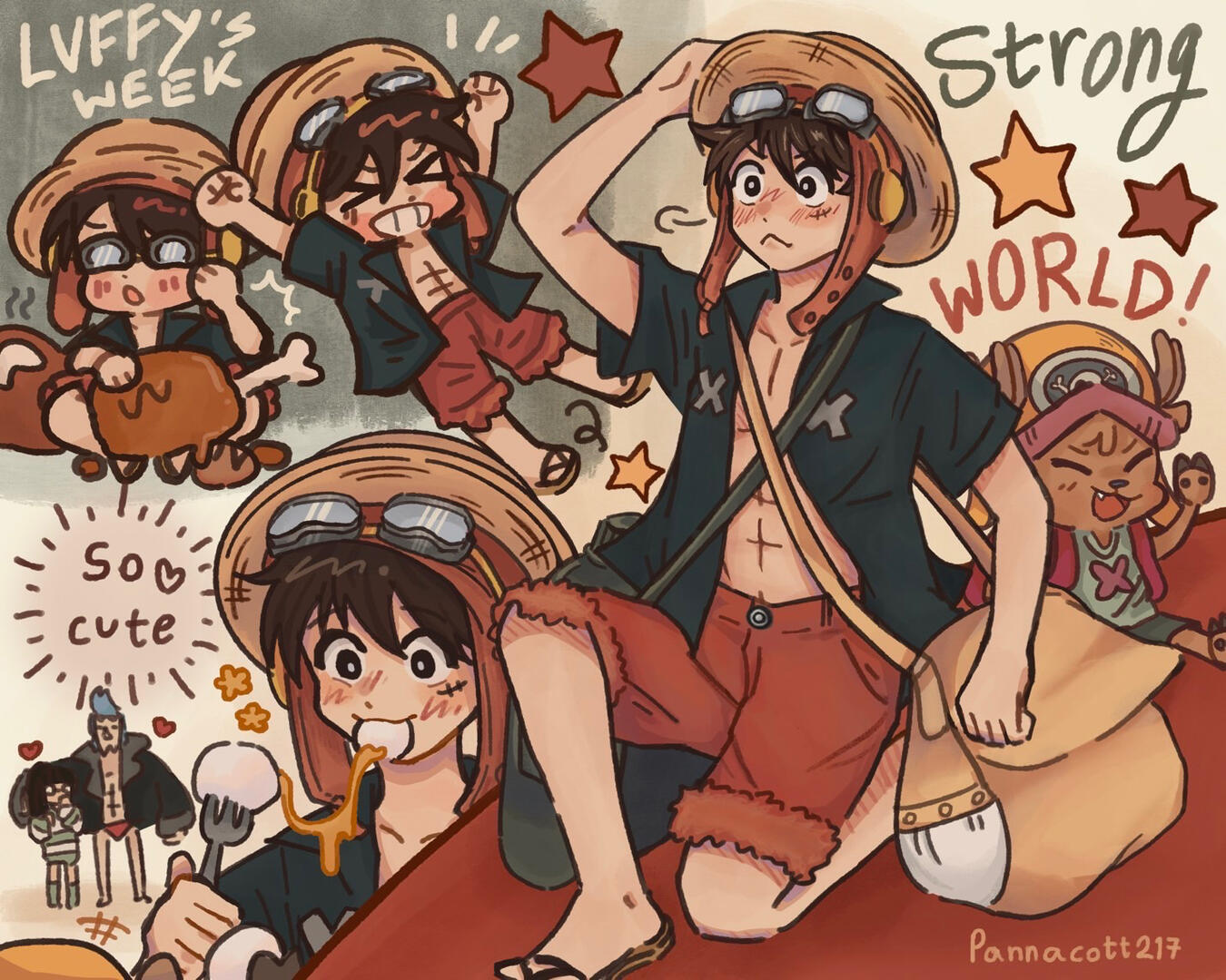 Strong World Luffy ( Birthday art )